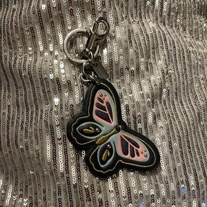 Coach butterfly keychain
